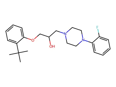 1-(2-Tert-butylphenoxy)-3-[4-(2-fluorophenyl)piperazin-1-yl]propan-2-ol structure