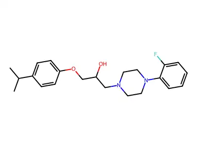 1-[4-(2-Fluorophenyl)piperazin-1-yl]-3-(4-propan-2-ylphenoxy)propan-2-ol structure