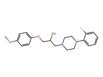 1-[4-(2-Fluorophenyl)piperazin-1-yl]-3-(4-methoxyphenoxy)propan-2-ol structure