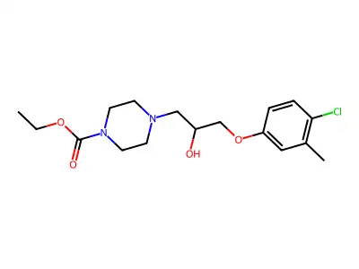 Ethyl 4-[3-(4-chloro-3-methylphenoxy)-2-hydroxypropyl]-1-piperazinecarboxylate structure