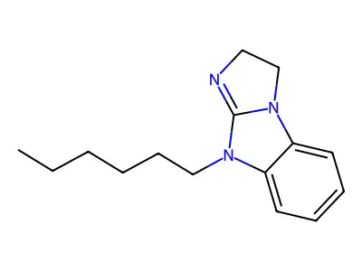 9-hexyl-2,9-dihydro-3H-imidazo[1,2-a]benzimidazole structure