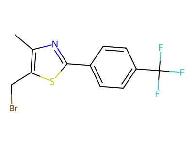 5-(Bromomethyl)-4-methyl-2-[4-(trifluoromethyl)phenyl]-1,3-thiazole structure