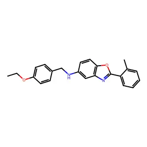 N-[(4-ethoxyphenyl)methyl]-2-(2-methylphenyl)-1,3-benzoxazol-5-amine structure