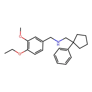 N-(4-Ethoxy-3-methoxybenzyl)(1-phenylcyclopentyl)methanamine structure