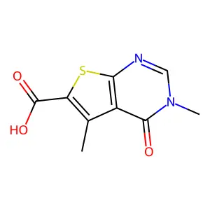 3,5-dimethyl-4-oxo-3H,4H-thieno[2,3-d]pyrimidine-6-carboxylic acid structure