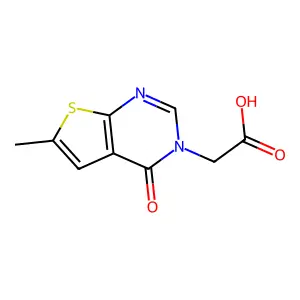 (6-Methyl-4-oxo-4H-thieno[2,3-d]pyrimidin-3-yl)-acetic acid structure