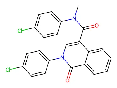 N,2-bis(4-chlorophenyl)-N-methyl-1-oxo-1,2-dihydroisoquinoline-4-carboxamide structure