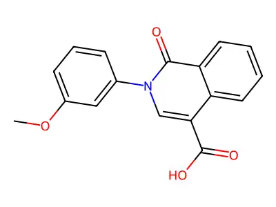 2-(3-Methoxyphenyl)-1-oxo-1,2-dihydroisoquinoline-4-carboxylic acid structure