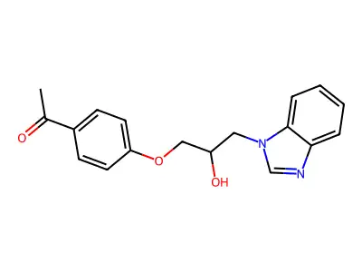 1-Acetyl-4-(3-benzimidazolyl-2-hydroxypropoxy)benzene structure