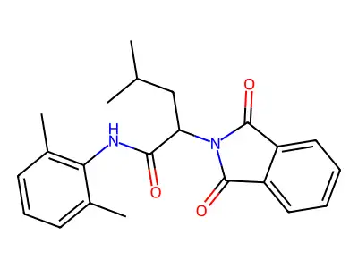 N-(2,6-dimethylphenyl)-2-(1,3-dioxo-1,3-dihydro-2H-isoindol-2-yl)-4-methylpentanamide structure