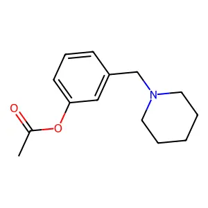 Phenol, 3-(1-piperidinylmethyl)-, 1-acetate structure