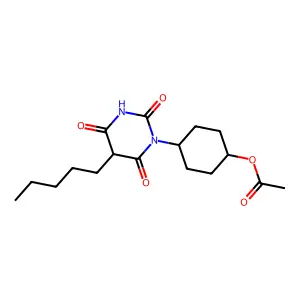 Barbituric acid, 1-(4-hydroxycyclohexyl)-5-pentyl-, acetate (ester) structure