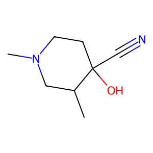 4-Hydroxy-1,3-dimethylpiperidine-4-carbonitrile structure