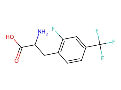 2-amino-3-[2-fluoro-4-(trifluoromethyl)phenyl]propanoic Acid structure