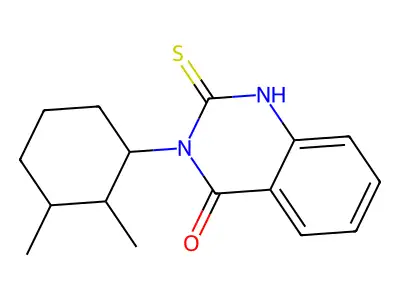 3-(2,3-Dimethylcyclohexyl)-2-sulfanyl-3,4-dihydroquinazolin-4-one structure