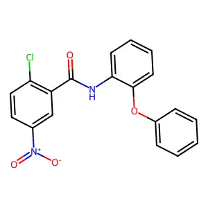 2-chloro-5-nitro-N-(2-phenoxyphenyl)benzamide structure