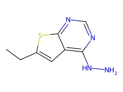 6-Ethyl-4-hydrazinothieno[2,3-d]pyrimidine structure