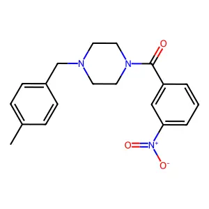 [4-[(4-Methylphenyl)methyl]piperazin-1-yl]-(3-nitrophenyl)methanone structure