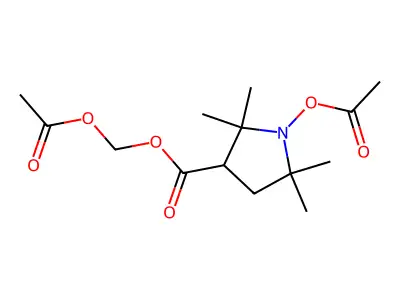 1-Acetoxy-3-(acetoxymethoxy)carbonyl-2,2,5,5-tetramethylpyrrolidine structure