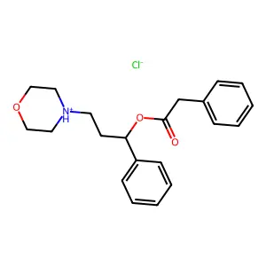 3-(Morpholin-4-yl)-1-phenylpropyl phenylacetate--hydrogen chloride (1/1) structure