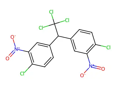 1-Chloro-2-nitro-4-[2,2,2-trichloro-1-(4-chloro-3-nitrophenyl)ethyl]benzene structure