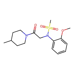 N-(2-methoxyphenyl)-N-[2-(4-methylpiperidin-1-yl)-2-oxoethyl]methanesulfonamide structure