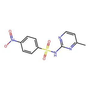 N-(4-methylpyrimidin-2-yl)-4-nitrobenzene-1-sulfonamide structure