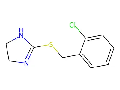 2-{[(2-chlorophenyl)methyl]sulfanyl}-4,5-dihydro-1H-imidazole structure