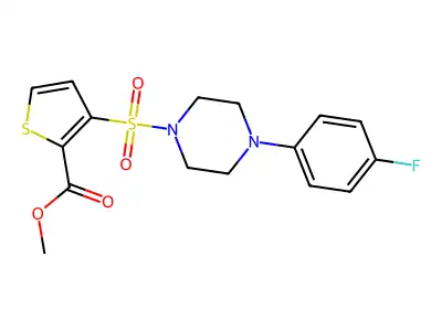 Methyl 3-{[4-(4-fluorophenyl)piperazin-1-yl]sulfonyl}thiophene-2-carboxylate structure
