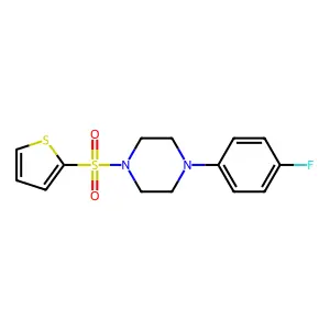 1-(4-Fluoro-phenyl)-4-(thiophene-2-sulfonyl)-piperazine structure