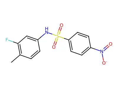 N-(3-fluoro-4-methylphenyl)-4-nitrobenzenesulfonamide structure