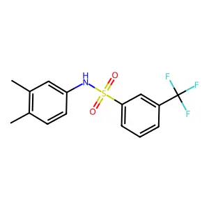 N-(3,4-dimethylphenyl)-3-(trifluoromethyl)benzenesulfonamide structure