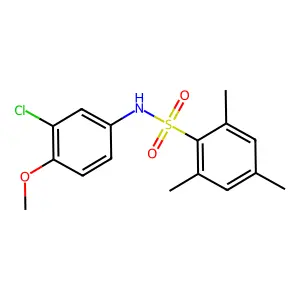 N-(3-chloro-4-methoxyphenyl)-2,4,6-trimethylbenzenesulfonamide structure