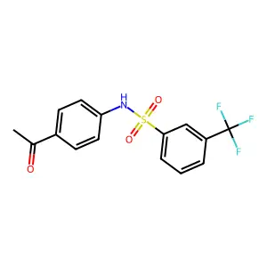 N-(4-acetylphenyl)-3-(trifluoromethyl)benzenesulfonamide structure
