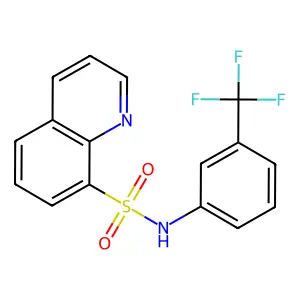 N-[3-(trifluoromethyl)phenyl]quinoline-8-sulfonamide structure