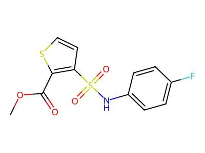 Methyl 3-[(4-fluorophenyl)sulfamoyl]thiophene-2-carboxylate structure