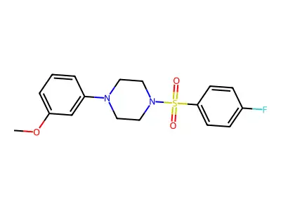 1-(4-Fluorophenyl)sulfonyl-4-(3-methoxyphenyl)piperazine structure