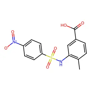 4-Methyl-3-{[(4-nitrophenyl)sulfonyl]amino}benzoic acid structure