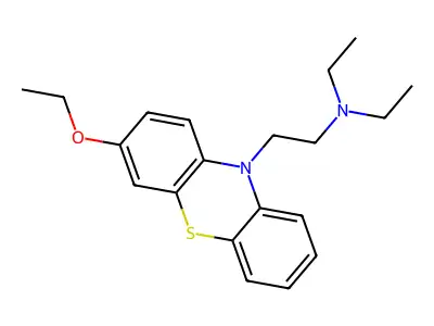 2-(3-ethoxyphenothiazin-10-yl)-N,N-diethylethanamine structure