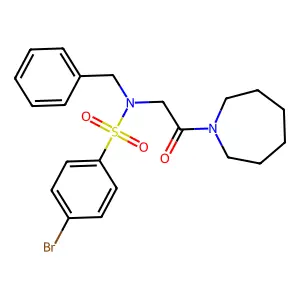 N-(2-azepan-1-yl-2-oxoethyl)-N-benzyl-4-bromobenzenesulfonamide structure