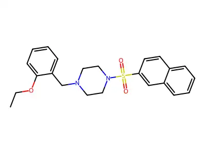 1-[(2-Ethoxyphenyl)methyl]-4-naphthalen-2-ylsulfonylpiperazine structure