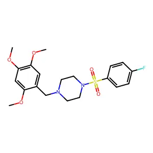 1-[(4-Fluorophenyl)sulfonyl]-4-(2,4,5-trimethoxybenzyl)piperazine structure