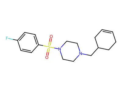 1-(Cyclohex-3-en-1-ylmethyl)-4-(4-fluorophenyl)sulfonylpiperazine structure