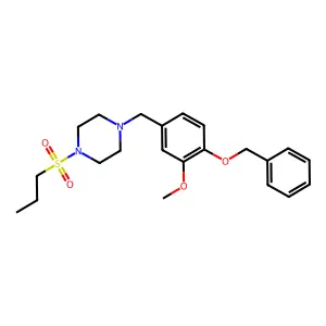 1-[4-(Benzyloxy)-3-methoxybenzyl]-4-(propylsulfonyl)piperazine structure