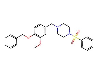 1-[4-(Benzyloxy)-3-methoxybenzyl]-4-(phenylsulfonyl)piperazine structure