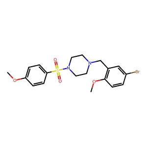 1-(5-Bromo-2-methoxybenzyl)-4-[(4-methoxyphenyl)sulfonyl]piperazine structure