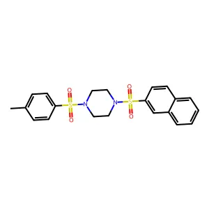 1-(4-Methylphenyl)sulfonyl-4-naphthalen-2-ylsulfonylpiperazine structure