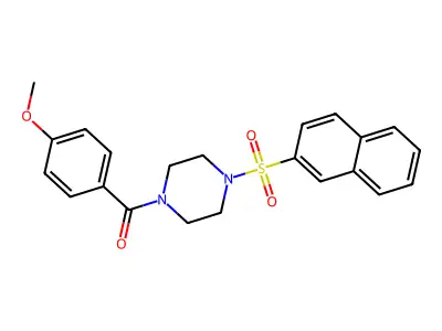 (4-Methoxyphenyl)-(4-naphthalen-2-ylsulfonylpiperazin-1-yl)methanone structure
