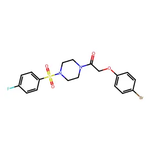 2-(4-Bromophenoxy)-1-{4-[(4-fluorophenyl)sulfonyl]piperazin-1-yl}ethanone structure