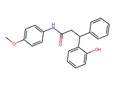 3-(2-hydroxyphenyl)-N-(4-methoxyphenyl)-3-phenylpropanamide structure